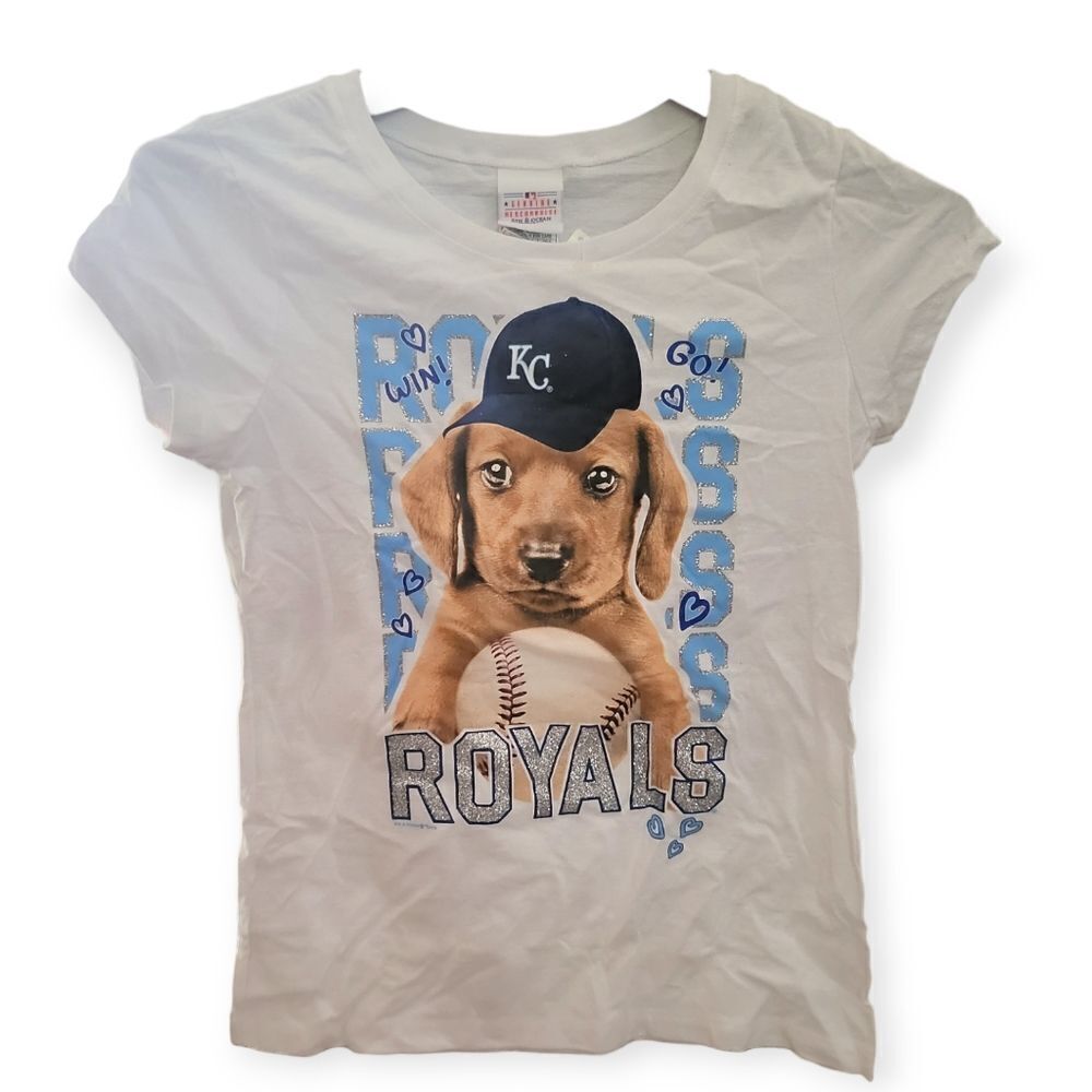NWT Royals - MLB Glitter Puppy Print Girls Juvy T-Shirt